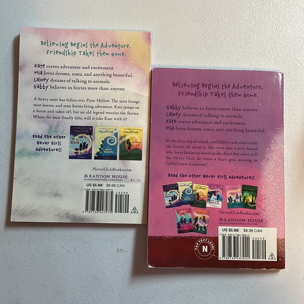 ๐2/$6 2-Book Bundle Never Girls Series - Picture 2 of 16